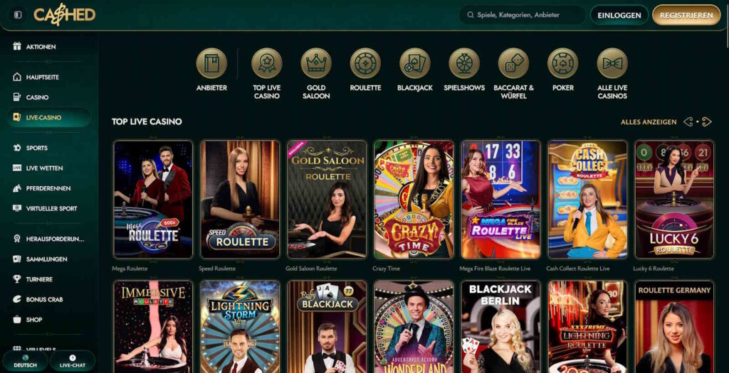 cashed live casino